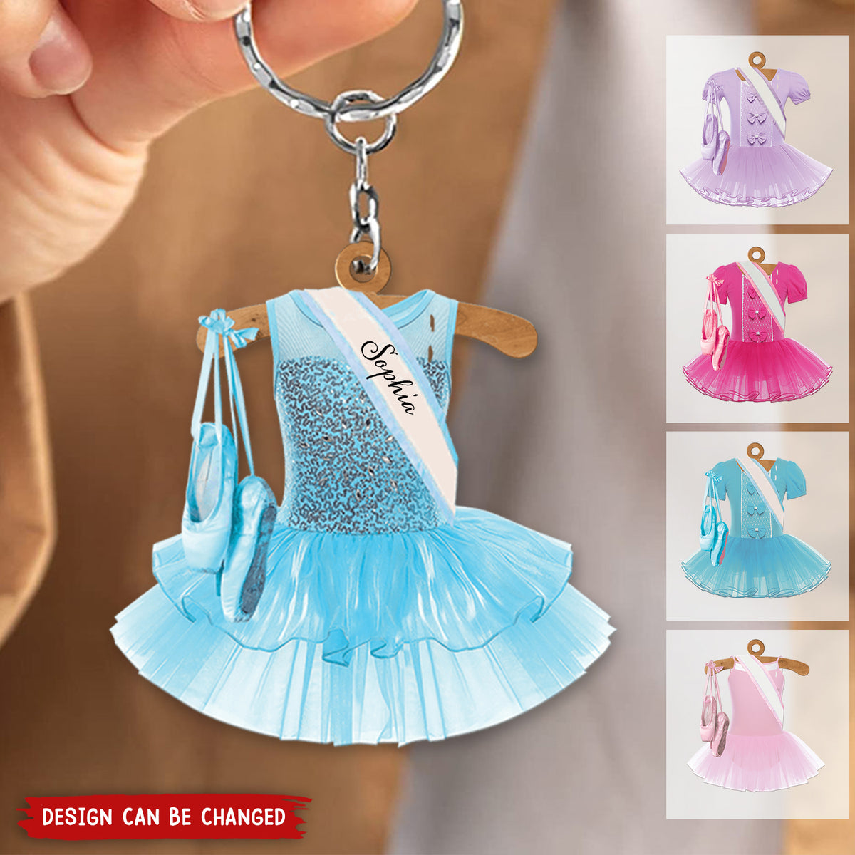 Ballet Dance Dress Acrylic Keychain-Great Gift Idea For Ballet Lover