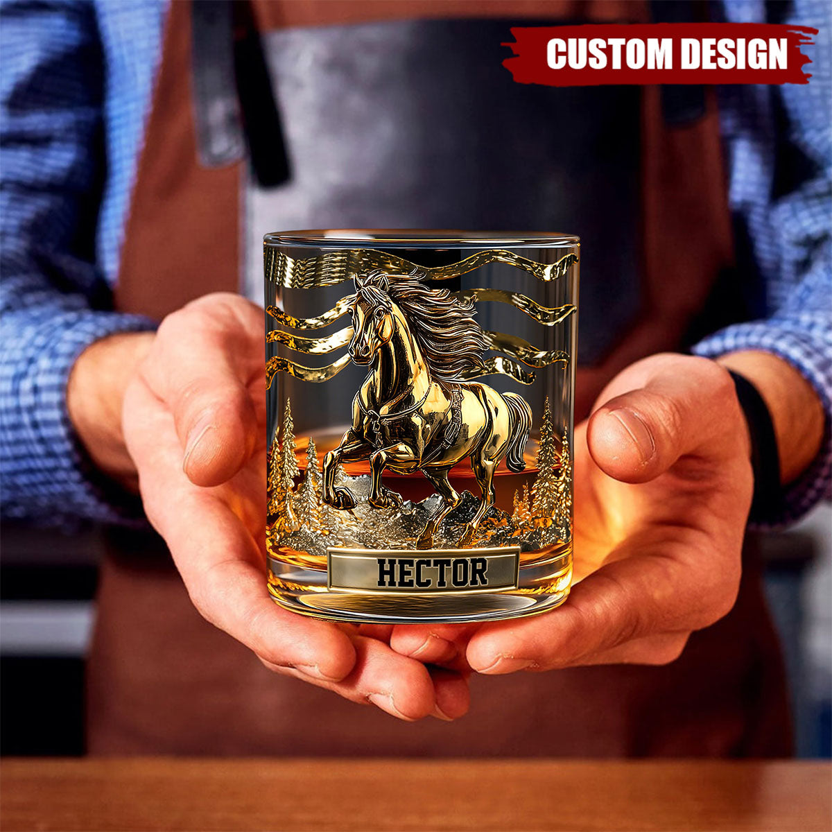 Wild Spirit - Personalized Horse Whiskey Glass