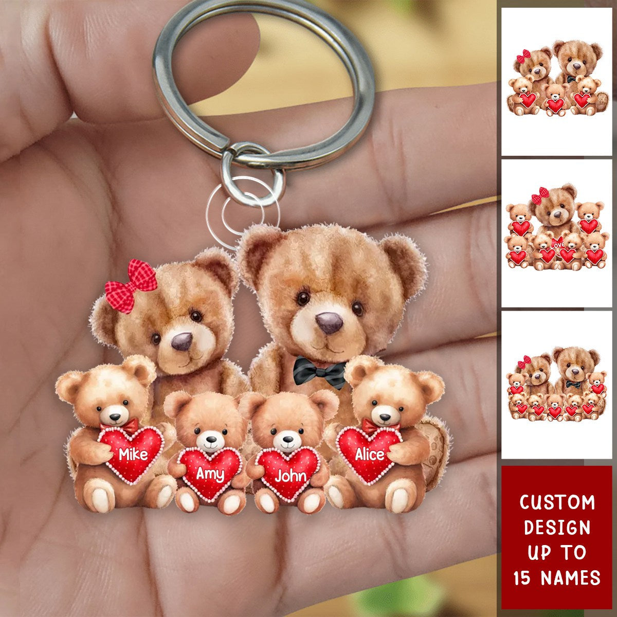This is Us Bear Family Personalized Acrylic Keychain