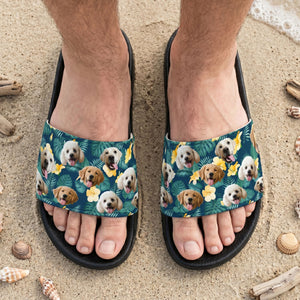 Custom Pet Face Hawaiian - Personalized Slide Sandals