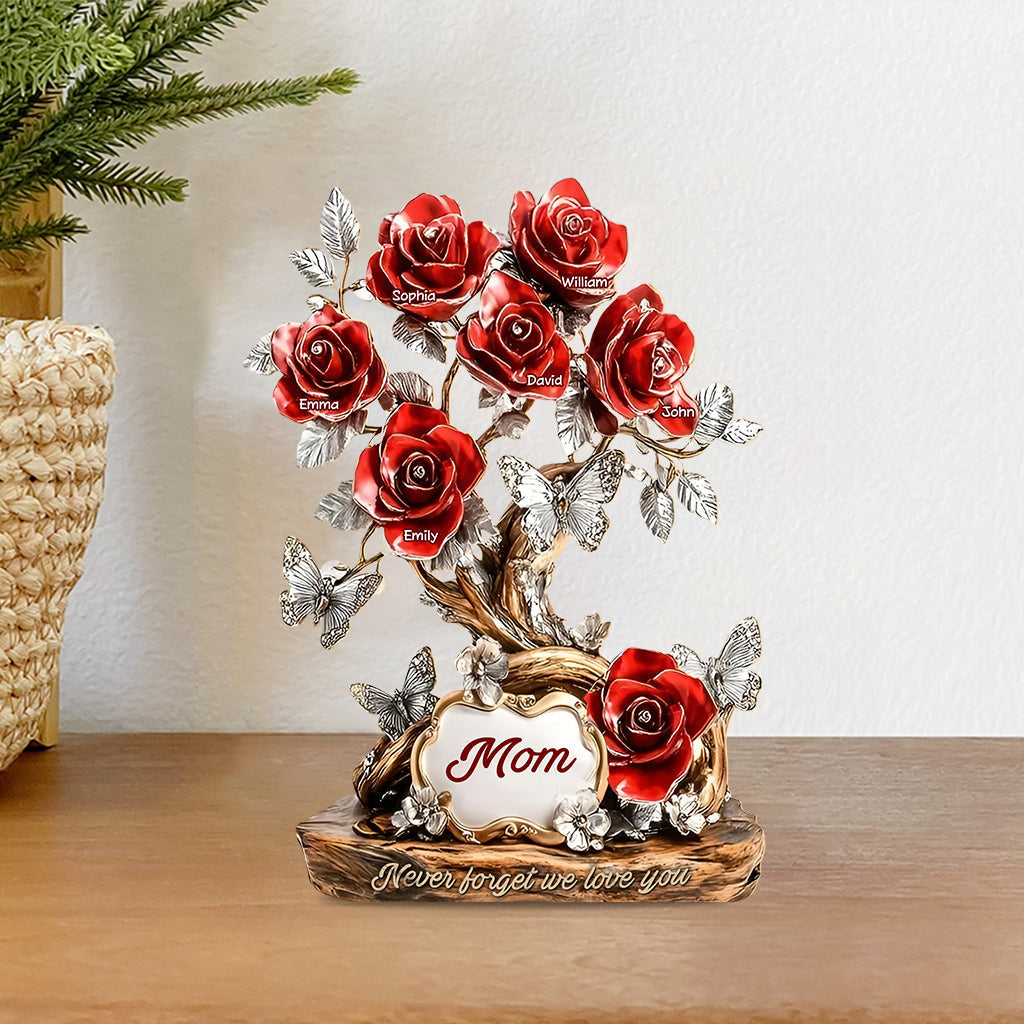 Flowers For Mom - Personalized Mother Custom Shaped Acrylic Plaque