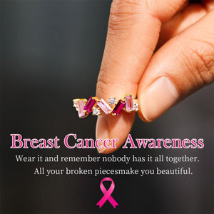 For Self - I Am Enough Pink Diamond Ring