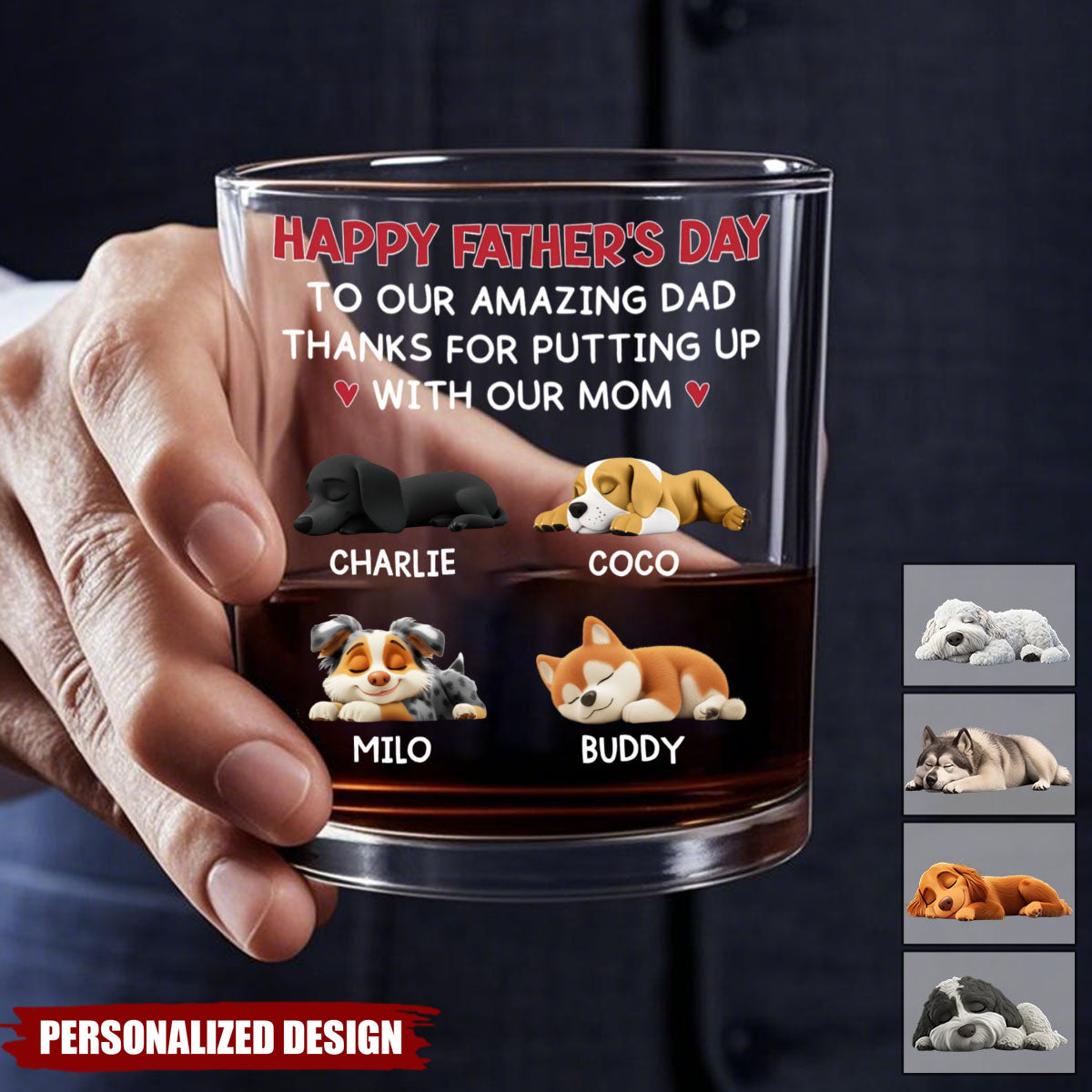 Putting Up With-Personalized Whiskey Glass