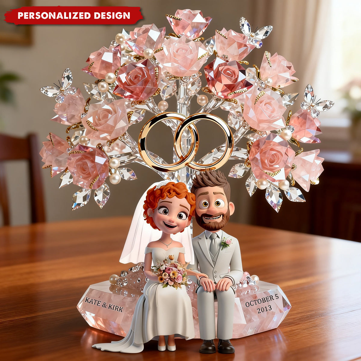 Personalized  Wedding Couple Acrylic Plaque - Gifts For Couple