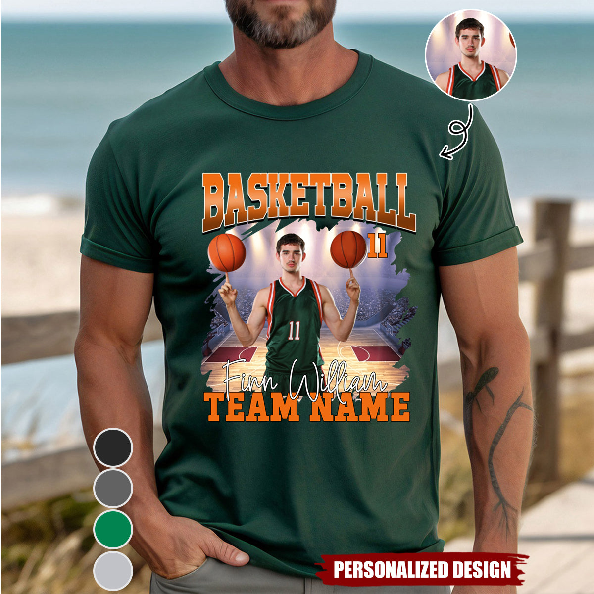 Game Day Basketball-Personalized T-Shirt