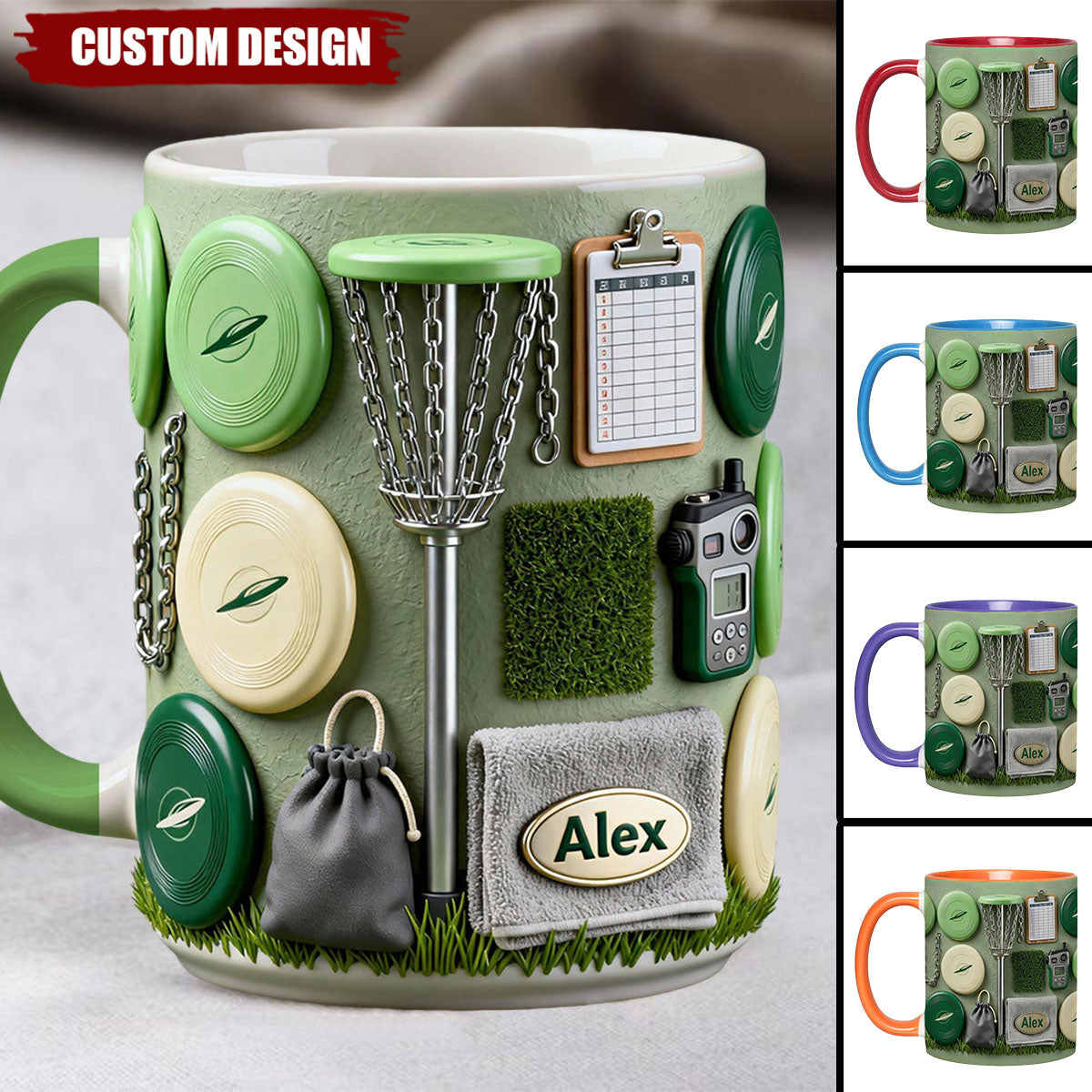 Love Disc Golf - Personalized Disc Golf Accent Mug