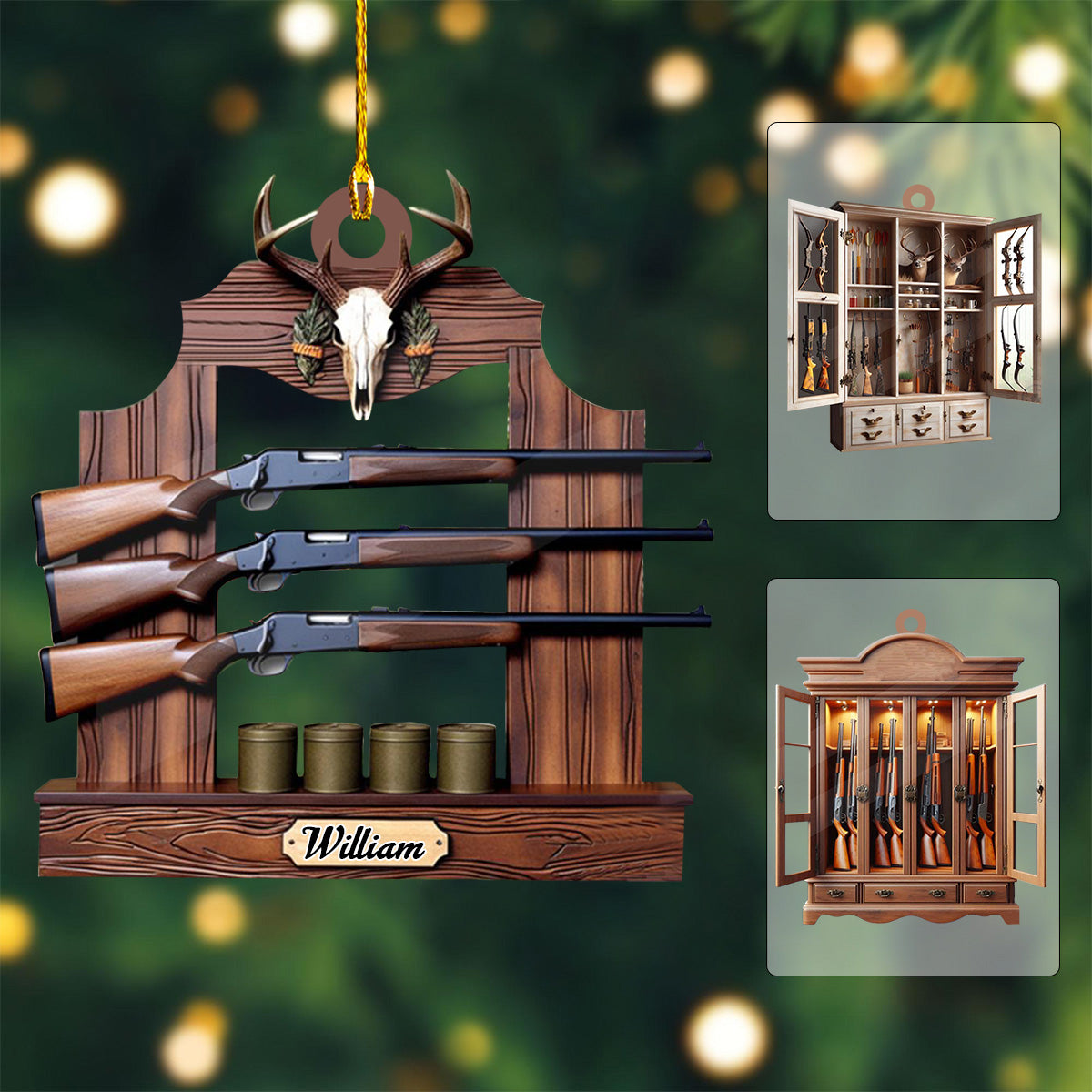 Personalized Gun Shelf Christmas Ornament-2024 New Release