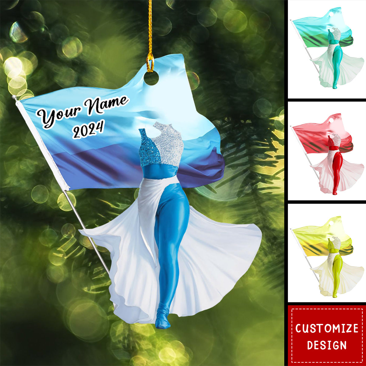 Personalized Marching Band Colorguard Christmas Ornament - 2024 New Release