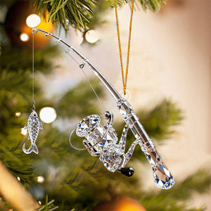 Personalized Fishing Rod Christmas Ornament Gift For Fishing Lover