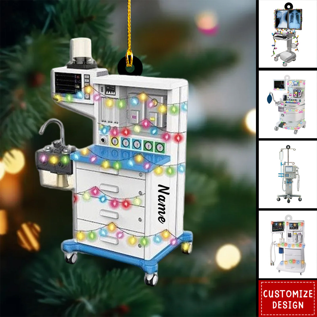 Personalized Medical Machine Ornament-Gifts For Nurse Doctor-2024 New Release