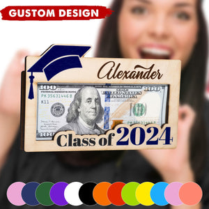 Graduation Money Holder Personalized, Graduation Gift, Class of 2024, Gift for Graduates