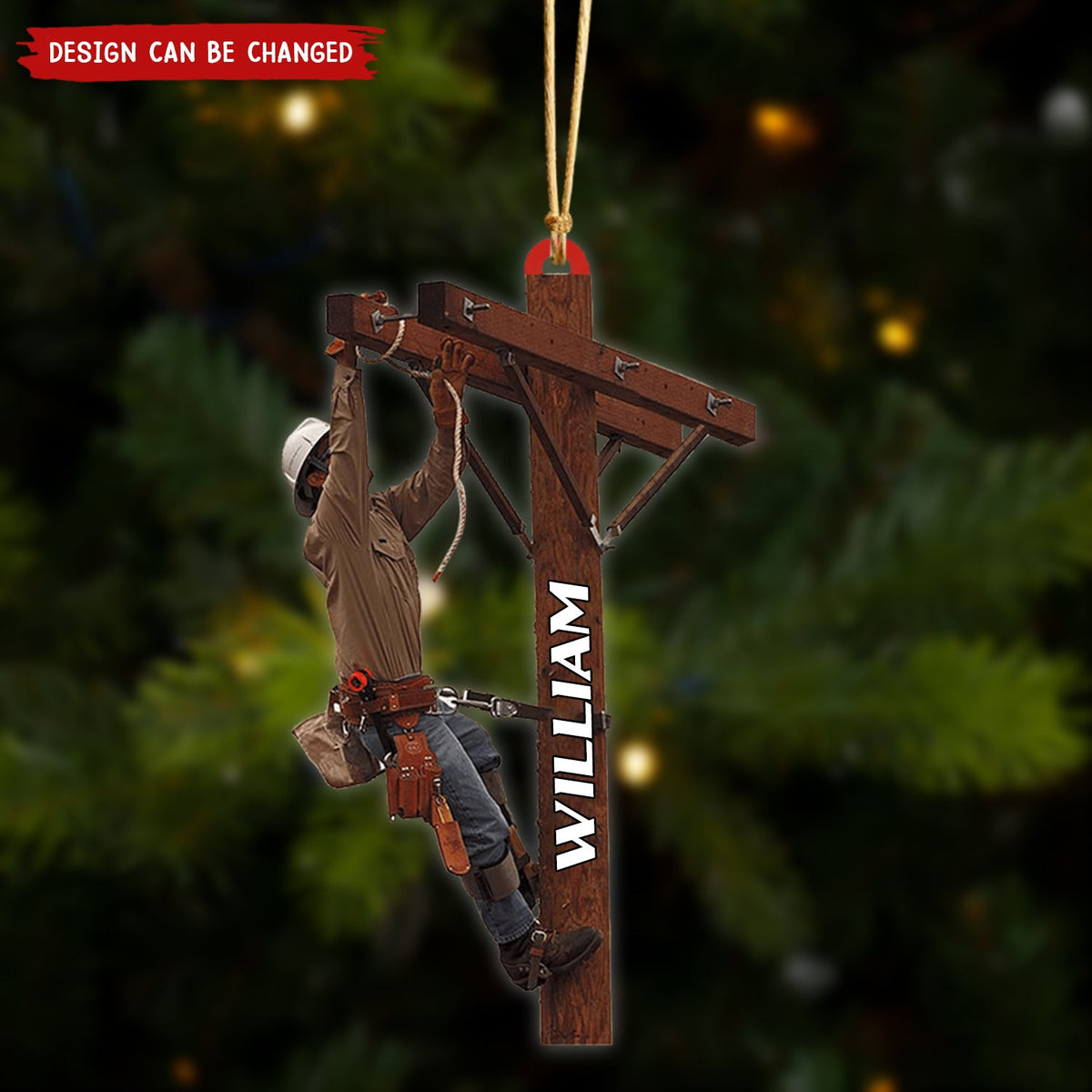 Personalized Lineman Ornament, Gift For Lineman-2024 New Release