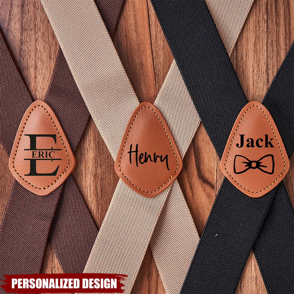 Personalized Monogrammed Leather Suspenders for Unique & Love-Best Gift For Man