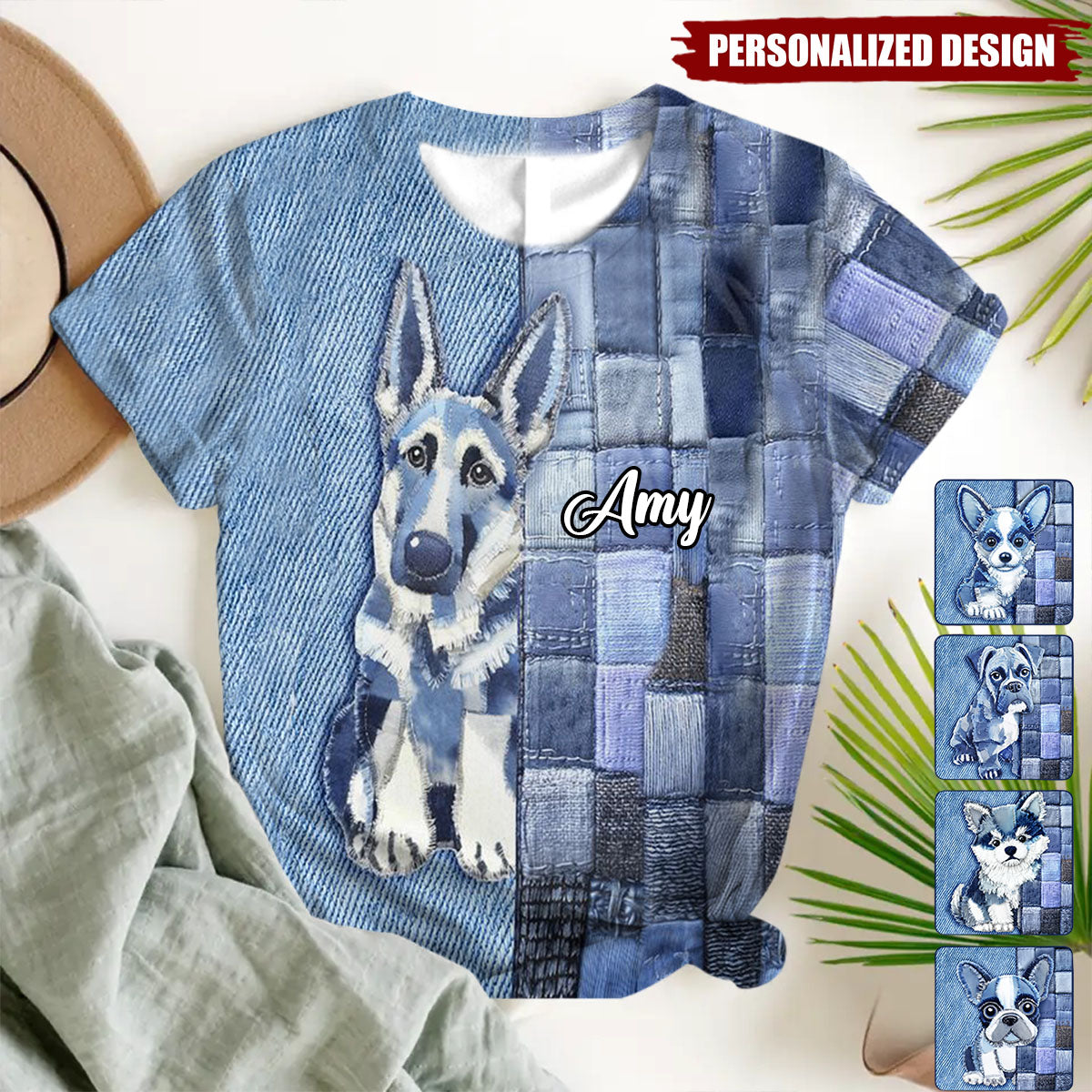 Love Dogs-Personalized Dog All Over Shirt