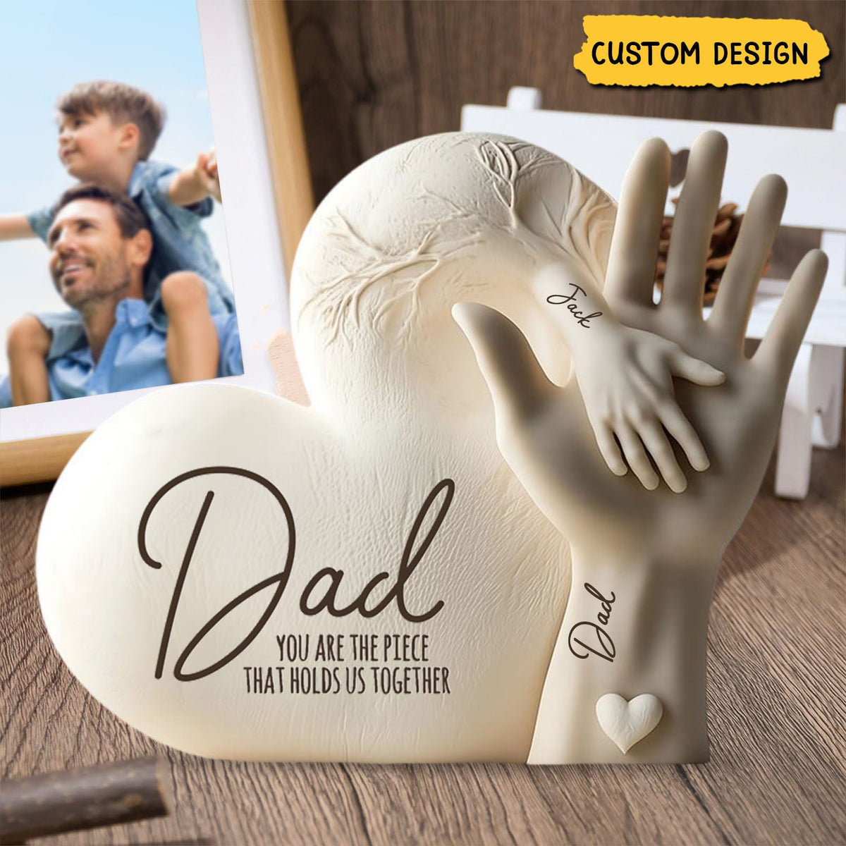 Dad You Are The Piece That Holds Us Together - Personalized Acrylic Plaque, Father's Day Gift for Dad