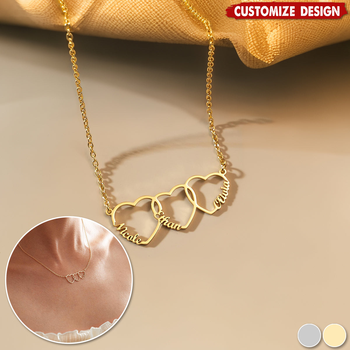 Personalized Heart Name Necklace