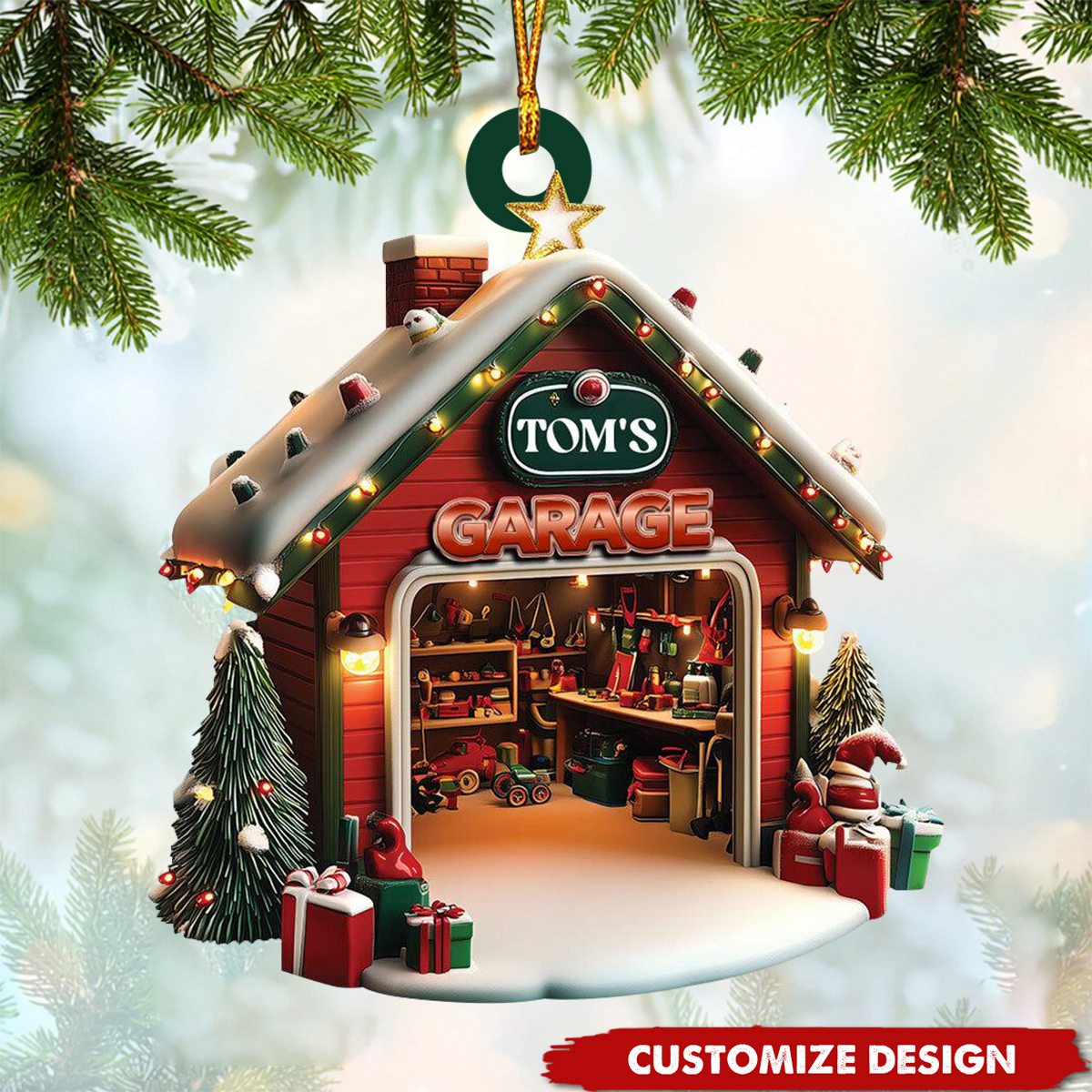 Personalized Garage Christmas Ornaments - 2024 New Release