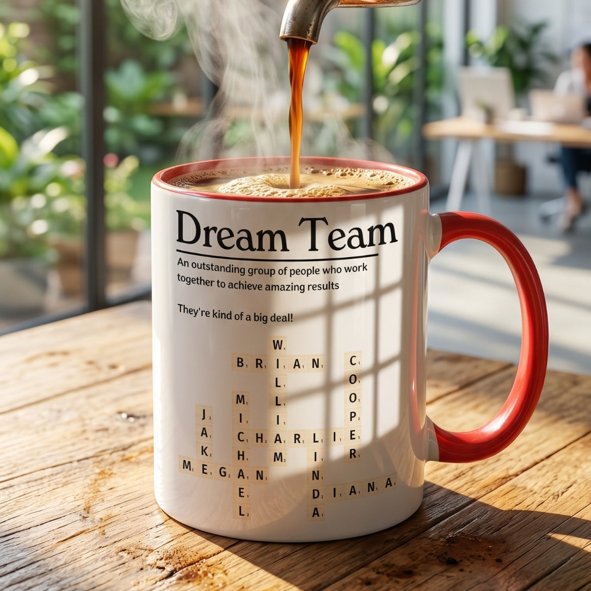 Best Team Coworker Gifts Custom Name Scrabble Words - Personalized Mug