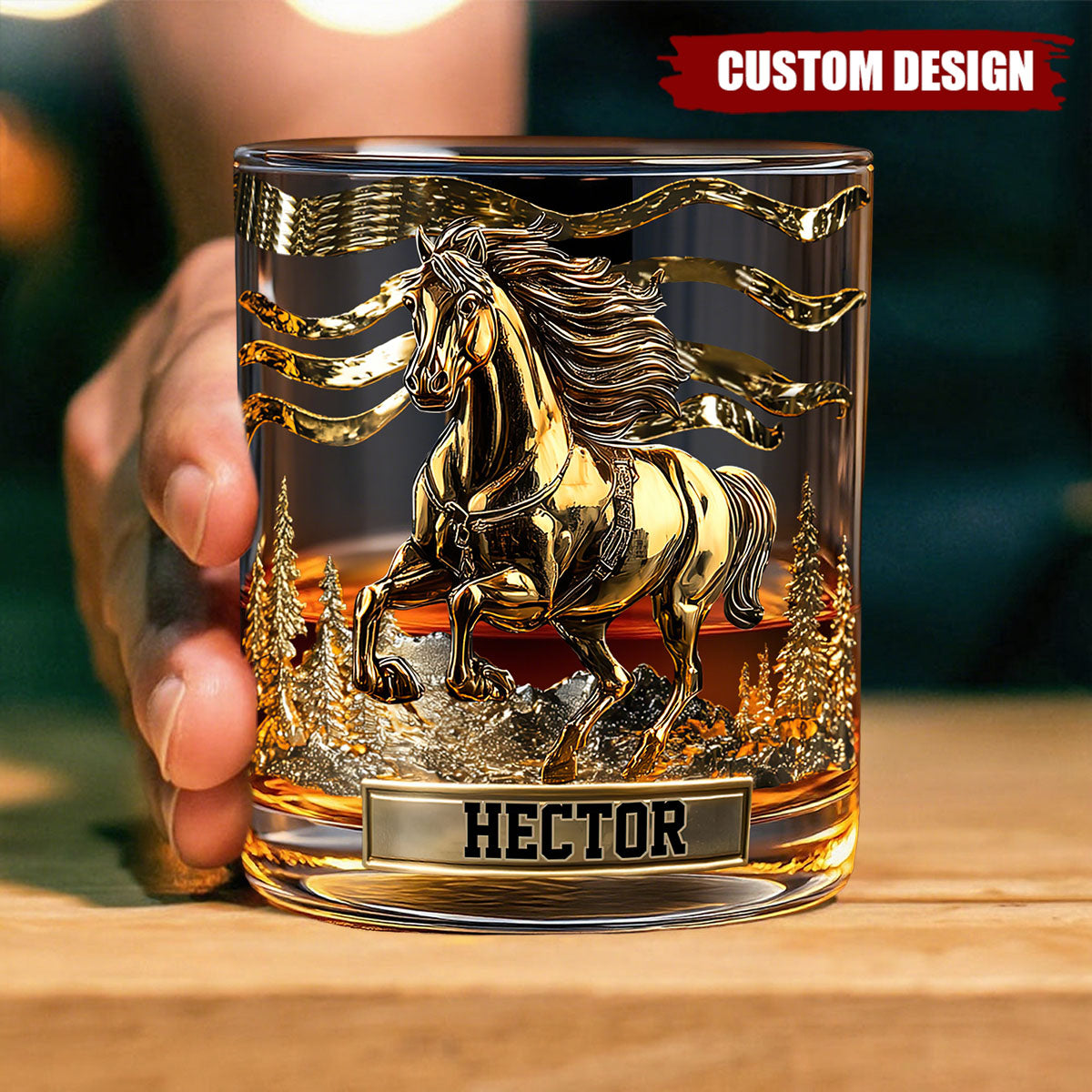 Wild Spirit - Personalized Horse Whiskey Glass