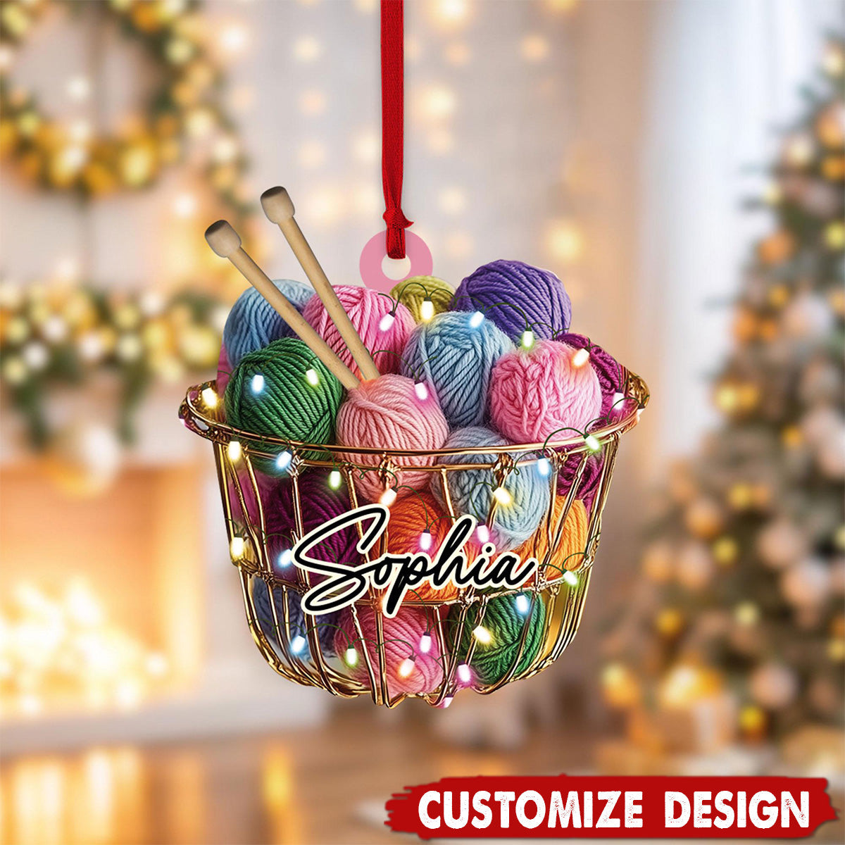 Personalized Knitting Christmas Ornament Gift For Knitter-2024 New Release
