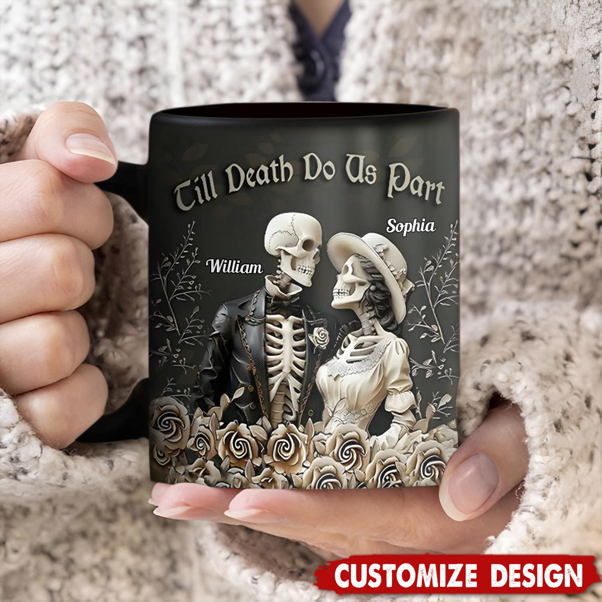 Till Death Do Us Part  - Personalized Couple Mug - Gift For Husband,Wife,Anniversary
