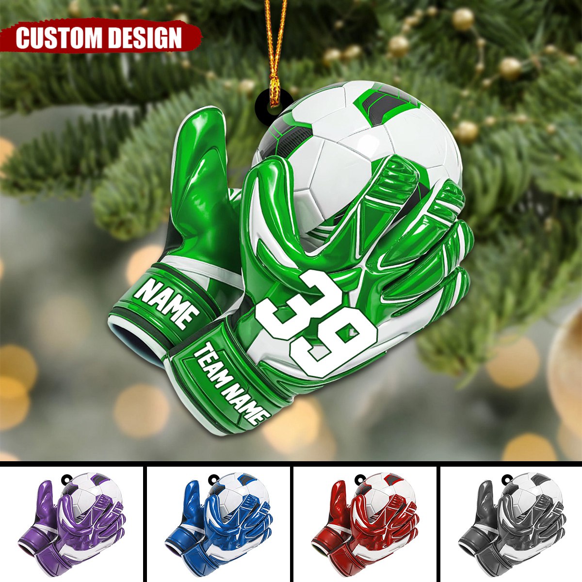 Personalized Soccer Christmas Ornament, Gift For Soccer Players-2024 New Release