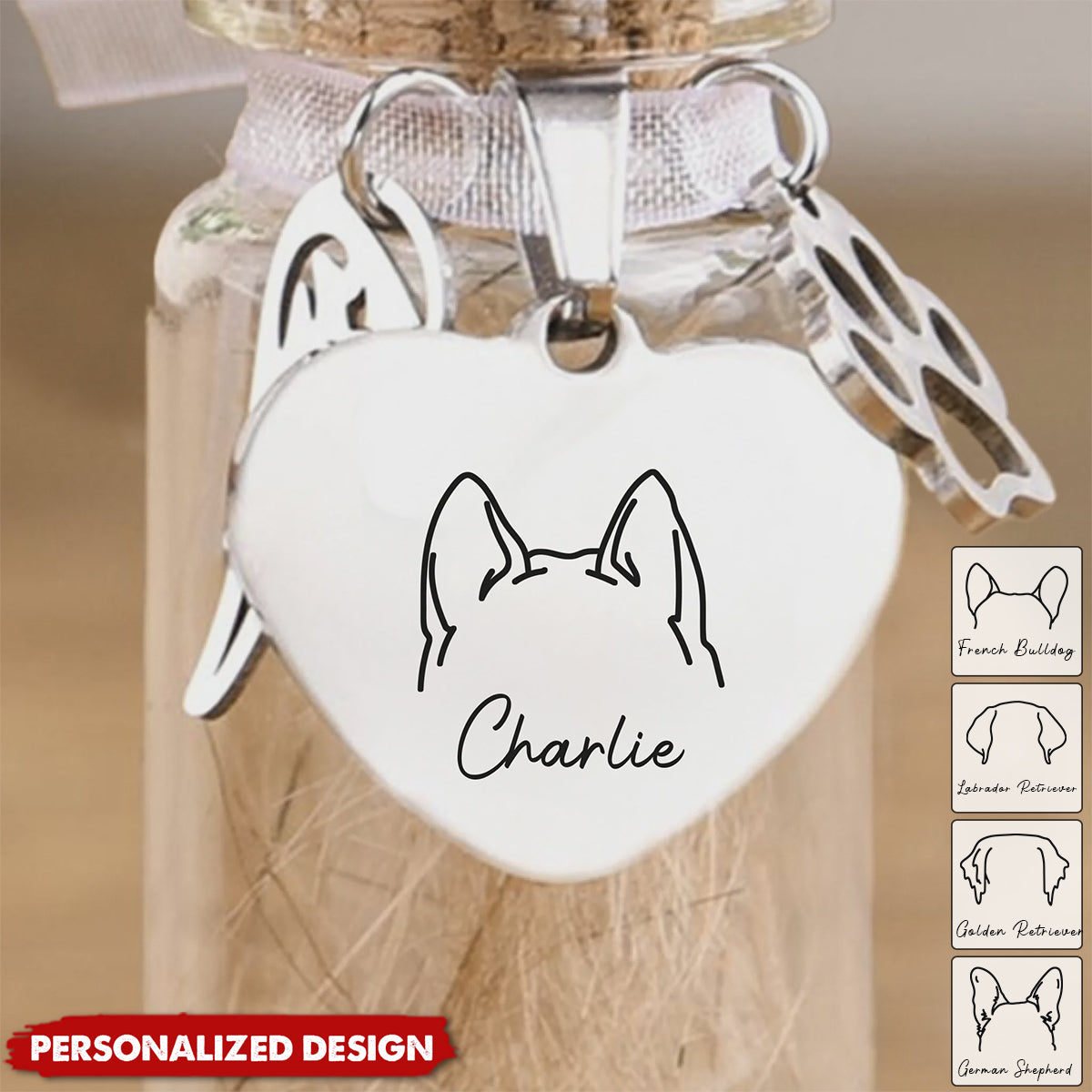 Gone But Not Forgotten-Memorial Personalized Pet Fur Keepsake Jar-Sympathy Gift For Pet Owners, Pet Lovers