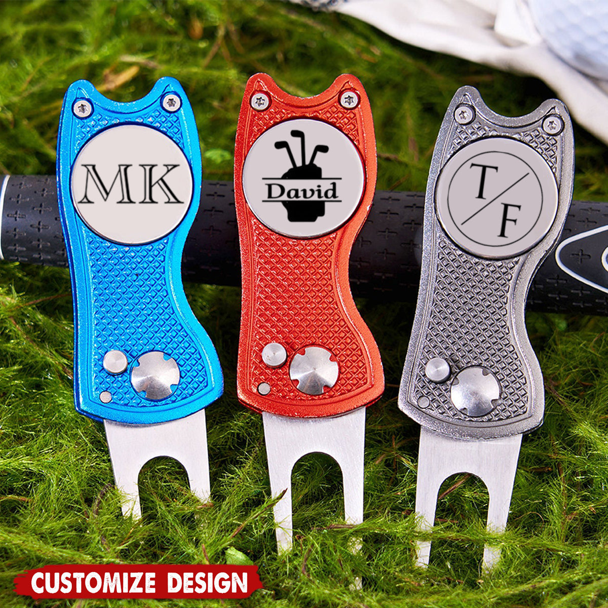 Personalized Golf Divot Tool With Ball Marker,Retractable Divot Tool - Birthday,Father's Day Gift For Golfer