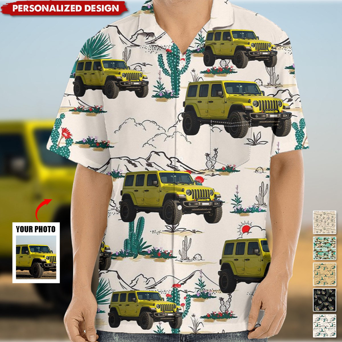 Upload Car Photo-Personalized Hawaiian Shirt