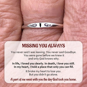 FOR MEMORIAL My Horse Angel is Always Near By-Personalized Horse With Wings Ring