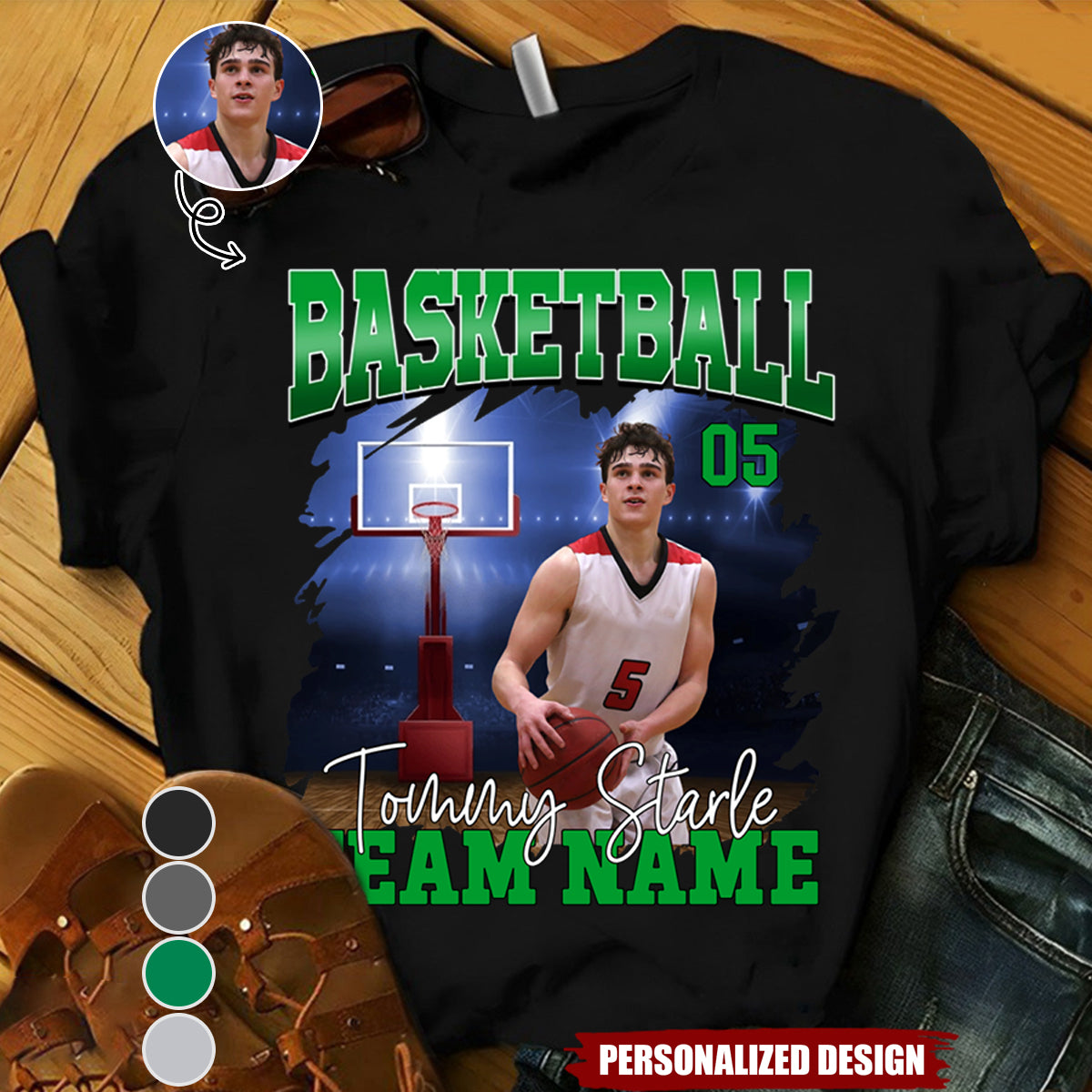 Game Day Basketball-Personalized T-Shirt