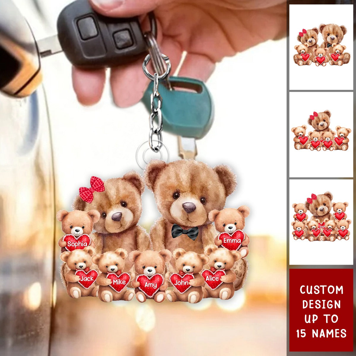 This is Us Bear Family Personalized Acrylic Keychain