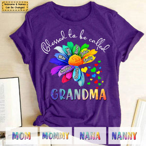 Blessed to be called Grandma - Personalized T Shirt