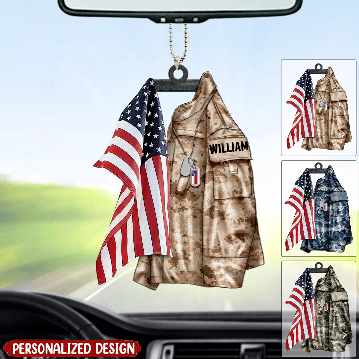 U.S Airforce/Navy/Army Hanging Ornament-Personalized Car Hanging Ornament