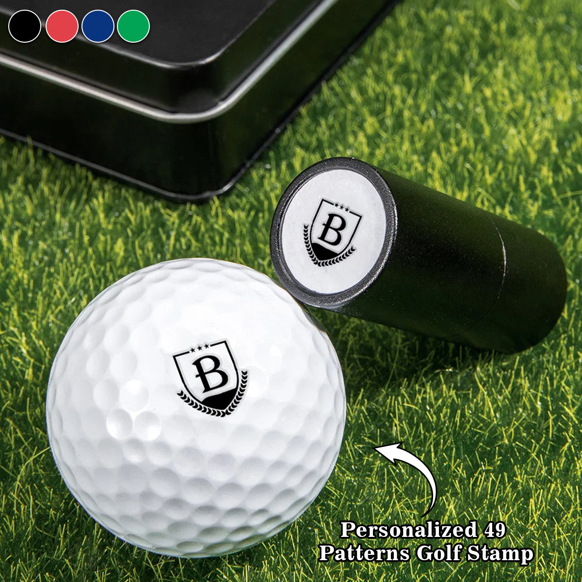 Personalised Monogrammed Initial Golf Ball Stamp-Gift for Golf Player