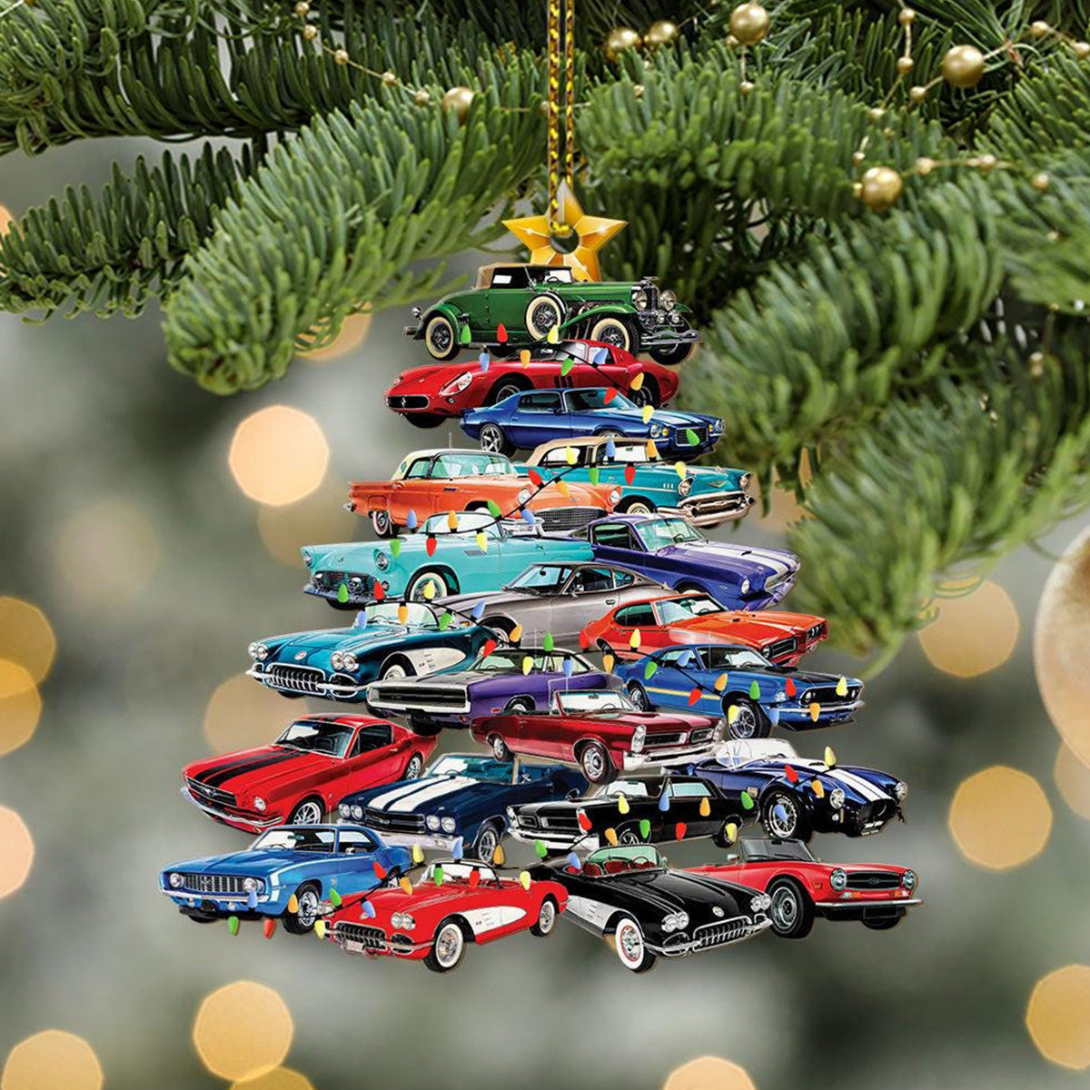 Muscle Car Collection Tree Christmas Ornament