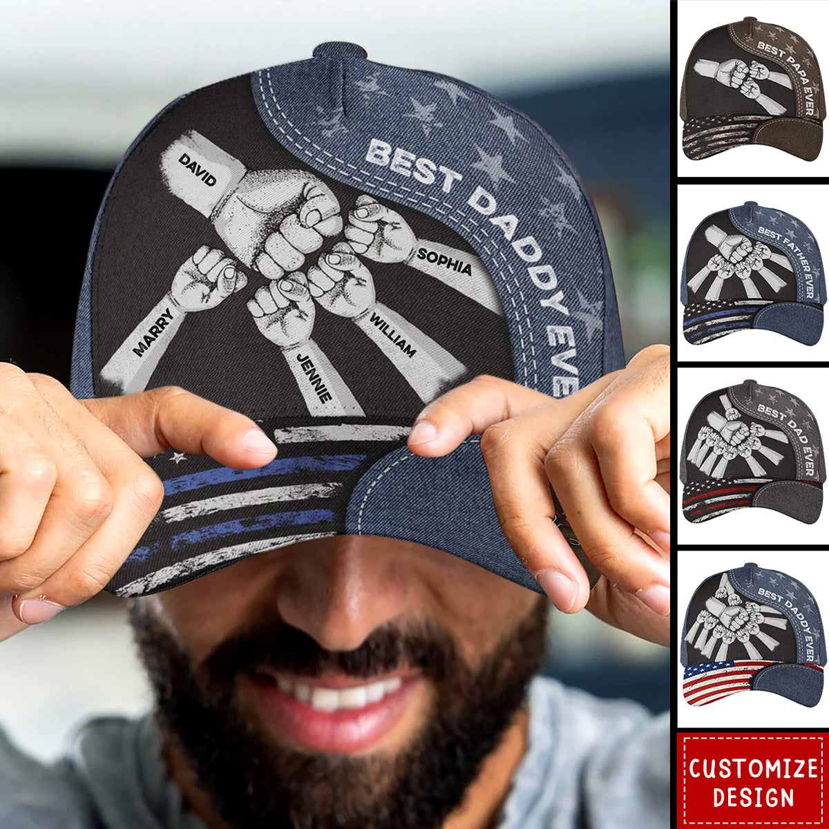 Best Papa Ever-Personalized Classic Cap