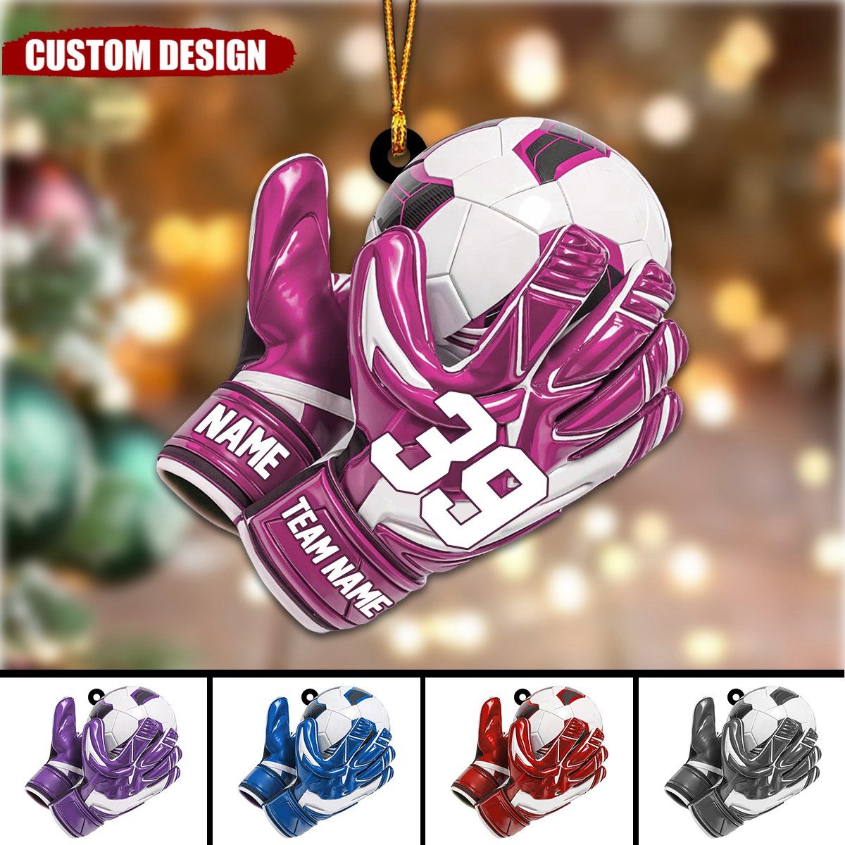 Personalized Soccer Christmas Ornament, Gift For Soccer Players-2024 New Release