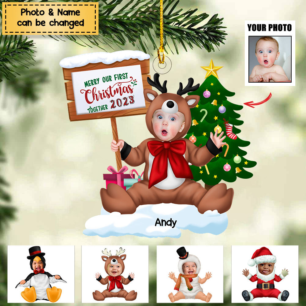 Dear Mommy you're doing a great job - Personalized Custom Acrylic Christmas Ornament Upload Photo