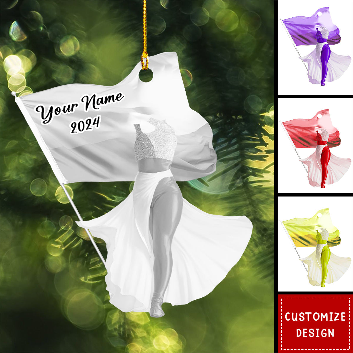 Personalized Marching Band Colorguard Christmas Ornament - 2024 New Release