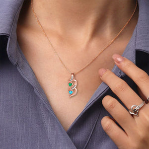 Personalized Twisted Birthstone Necklace, Mother's Day Gift