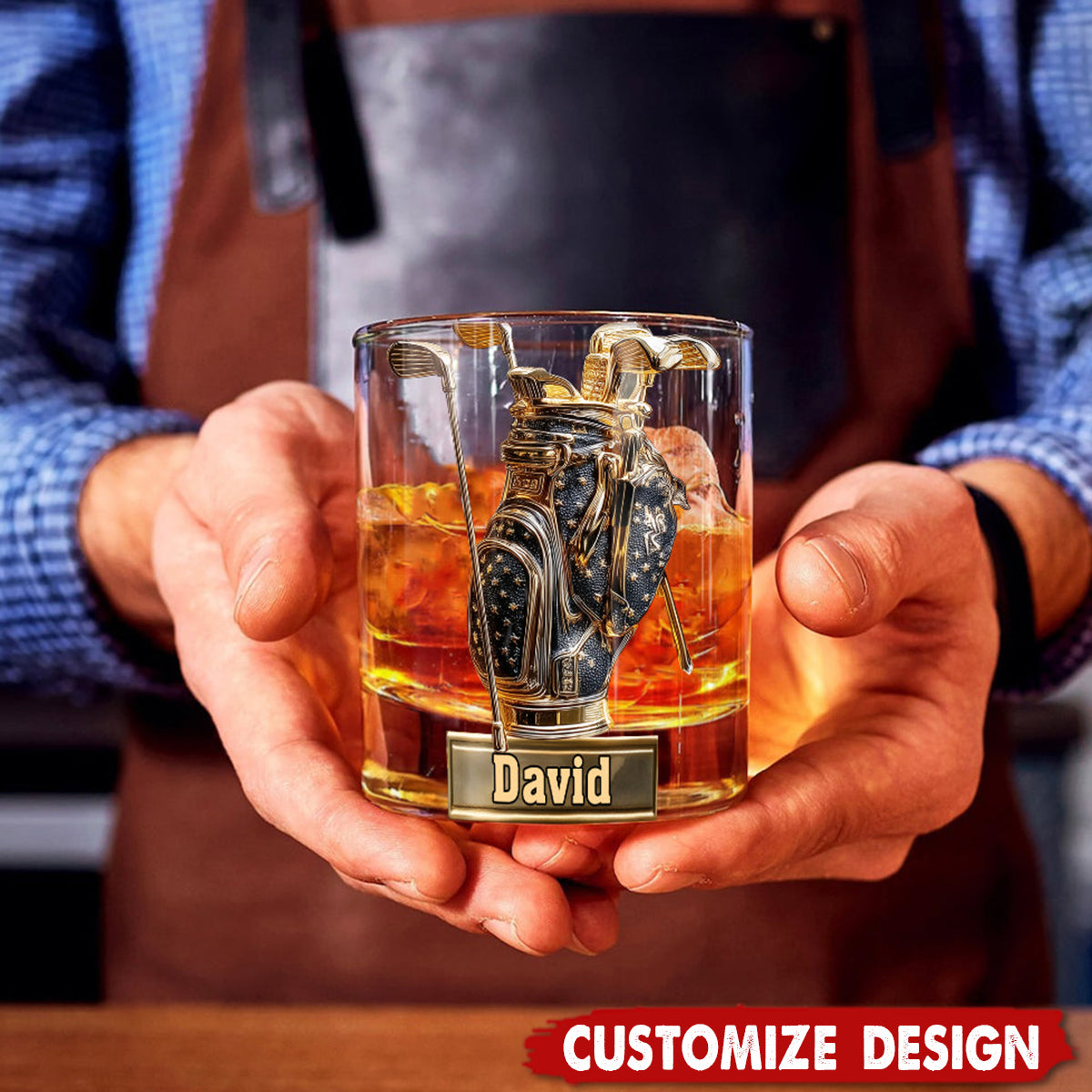 Look For Balls - Personalized Golf Whiskey Glass