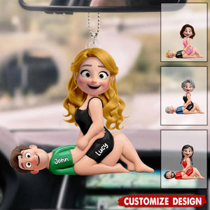 Personalized Naughty Couple Car Ornament -  Gifts For Couple