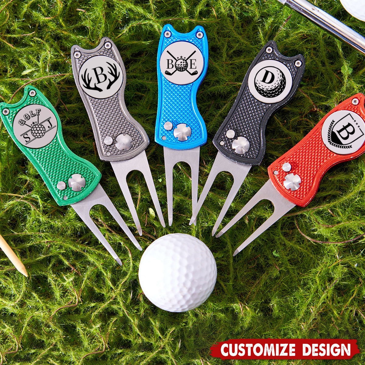 Personalized Golf Divot Tool With Ball Marker,Retractable Divot Tool - Birthday,Father's Day Gift For Golfer