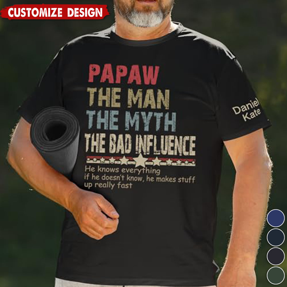 Personalized Dad Papa Grandpa Shirt - Birthday Fathers Day Gift