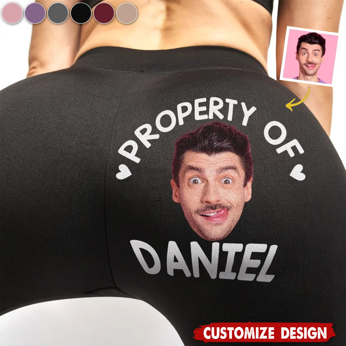 Property Of Me, Handle Like A Queen - Personalized Women Leggings - Gift For Wife, Anniversary