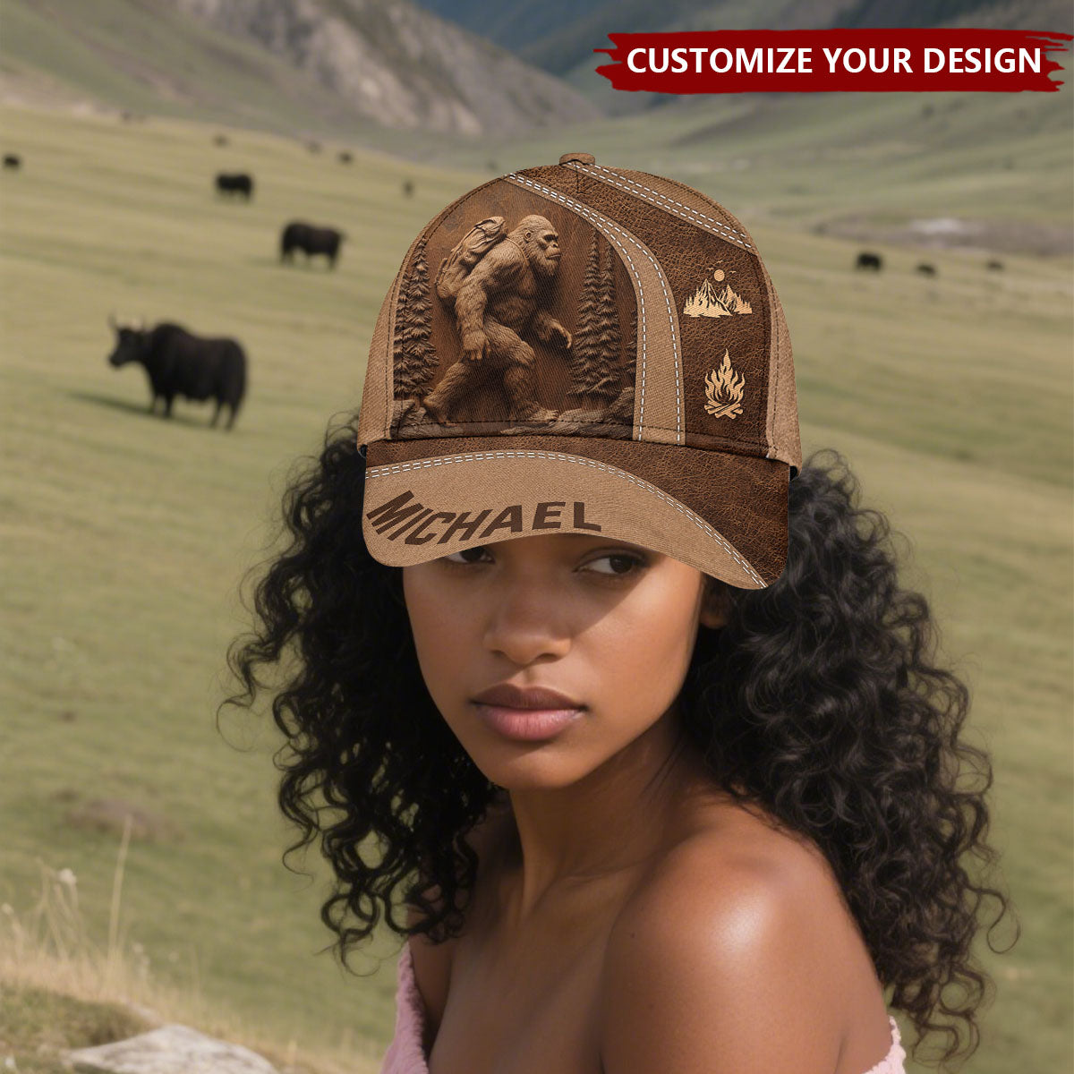 Sasquatch - Personalized Hiking Classic Cap