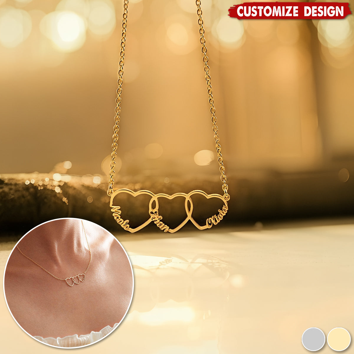 Personalized Heart Name Necklace