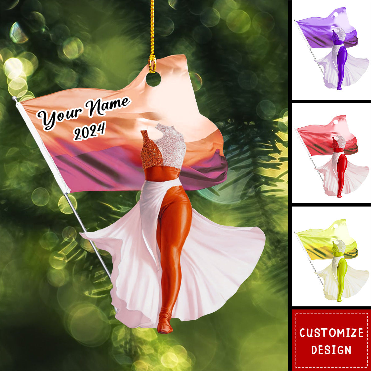 Personalized Marching Band Colorguard Christmas Ornament - 2024 New Release