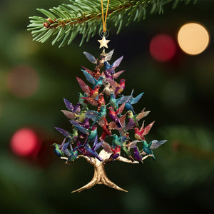 2025 New Release - Colorful Hummingbird Christmas Ornament-Gift For Hummingbird Lover